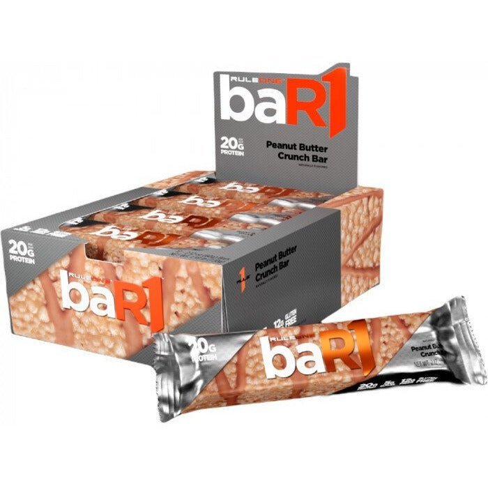Rule One baR1 Crunch Bar Peanut Butter 12 x 60 g Baton proteinowy - Sklep Witaminki.pl