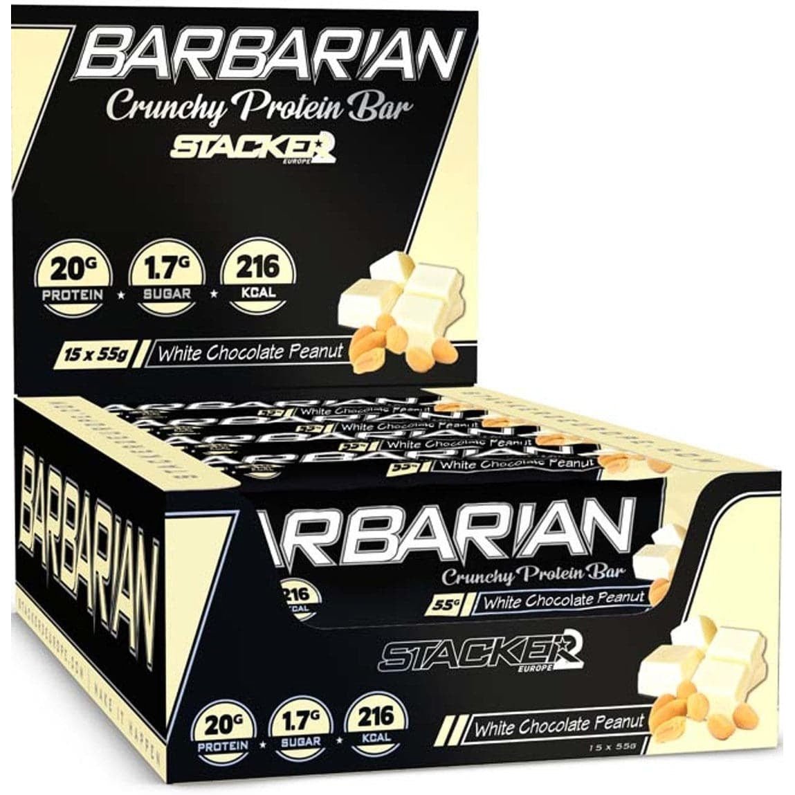 Stacker2 Barbarian Blueberry Cheesecake 15 x 55 g Baton proteinowy - Sklep Witaminki.pl
