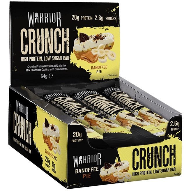 Baton proteinowy Warrior Crunch Bar Banoffee Pie 12 bars - Sklep Witaminki.pl