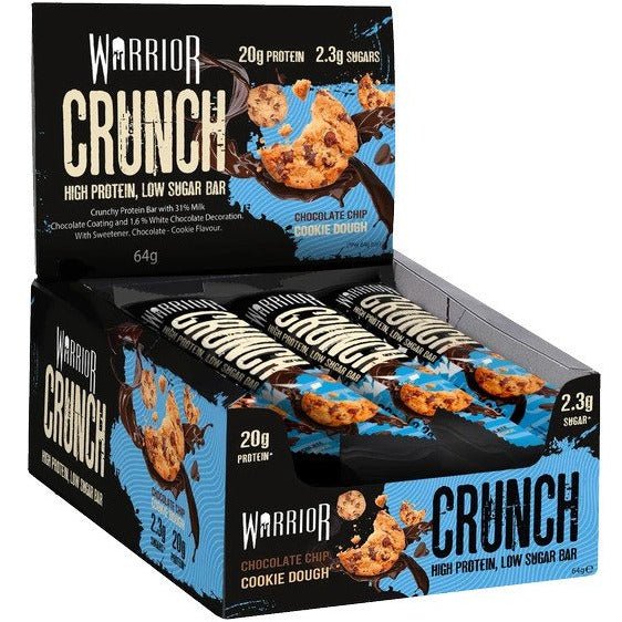 Baton proteinowy Warrior Crunch Bar Chocolate Chip Cookie Dough 12 bars - Sklep Witaminki.pl