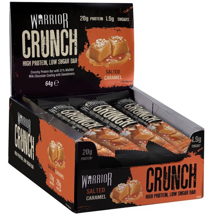 Baton proteinowy Warrior Crunch Bar Salted Caramel 12 bars - Sklep Witaminki.pl