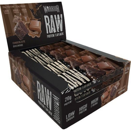 Warrior Raw Protein Flapjack Chocolate Brownie 12 bars Baton proteinowy - Sklep Witaminki.pl