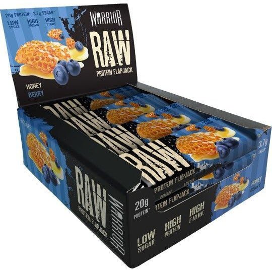 Warrior Raw Protein Flapjack Honey Berry 12 bars Baton proteinowy - Sklep Witaminki.pl