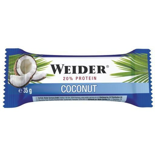 Baton proteinowy Weider Carbohydrate & Protein Bar Coconut 24 bars - Sklep Witaminki.pl