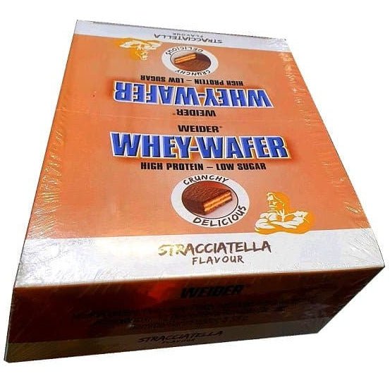 Baton proteinowy Weider Whey-Wafer Stracciatella 12 bars - Sklep Witaminki.pl