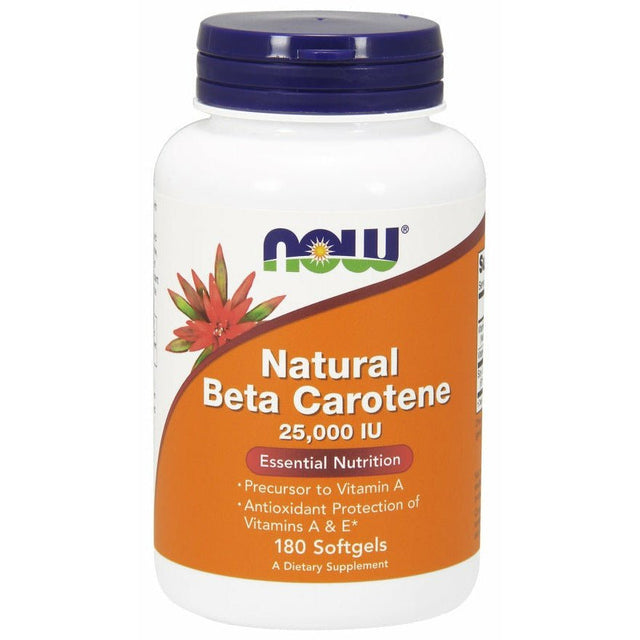 Beta Karoten NOW Foods Beta Carotene Natural 25 000 IU 180 softgels - Sklep Witaminki.pl