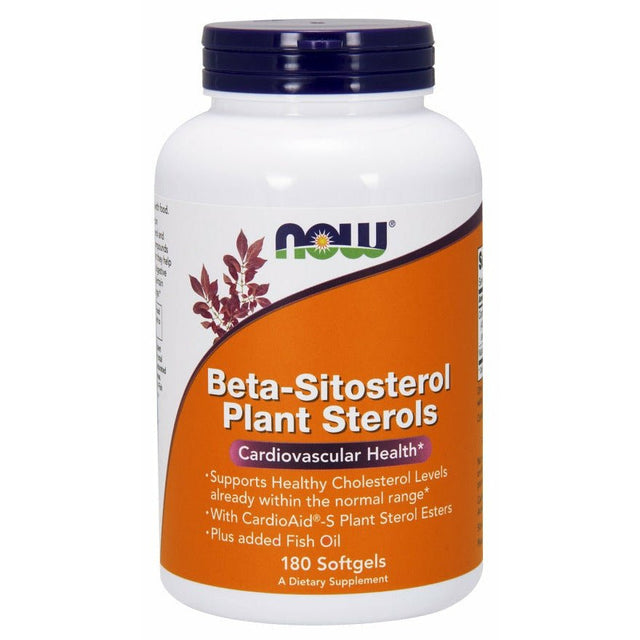Beta-Sitosterol NOW Foods Beta-Sitosterol Plant Sterols 180 softgels - Sklep Witaminki.pl