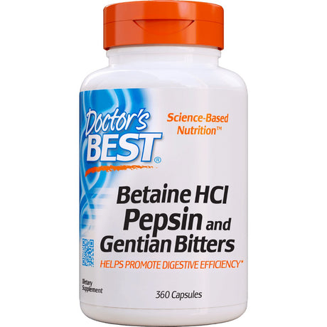 Betaina Doctor's BEST Betaine HCl Pepsin & Gentian Bitters 360 caps - Sklep Witaminki.pl