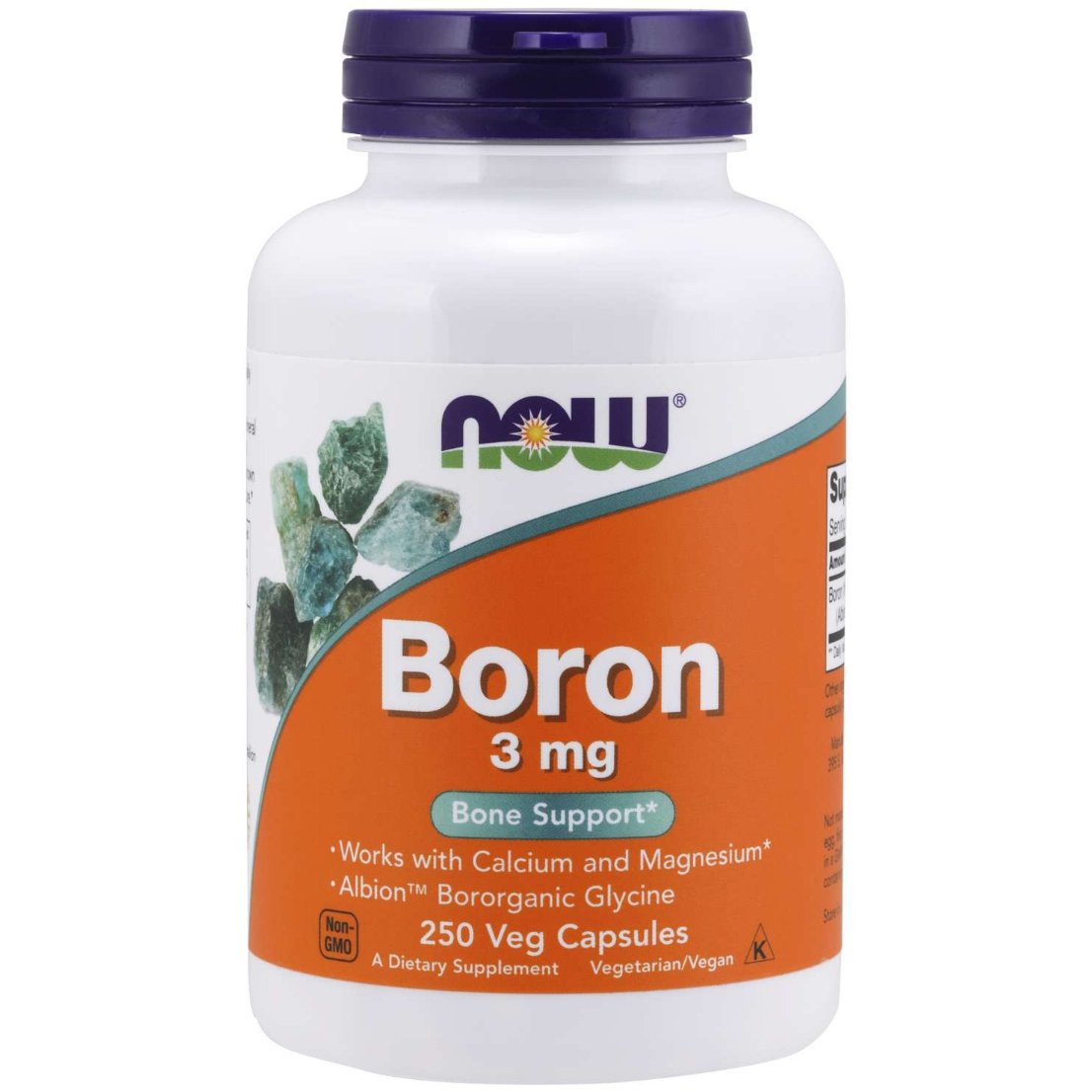 Bor NOW Foods Boron 3 mg 250 vcaps - Sklep Witaminki.pl