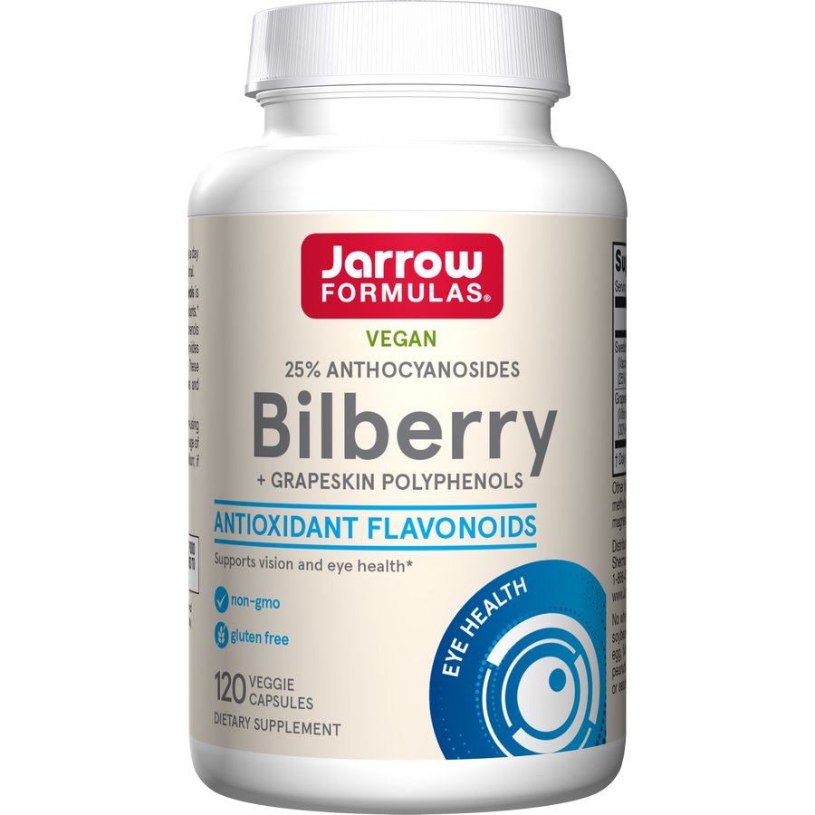 Jarrow Formulas Bilberry + Grapeskin Polyphenols 120 vcaps Borówka - Sklep Witaminki.pl