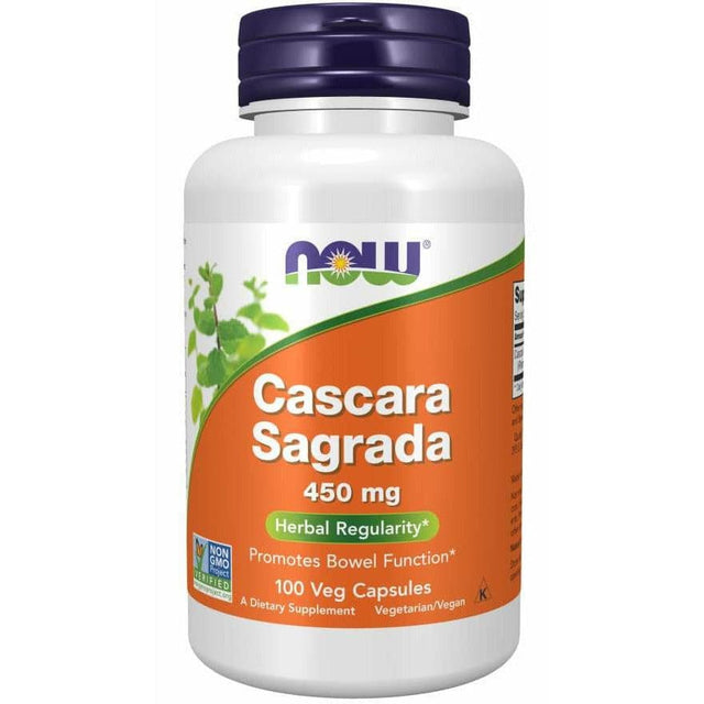 Cascara Sagrada NOW Foods Cascara Sagrada 450 mg 100 vcaps - Sklep Witaminki.pl