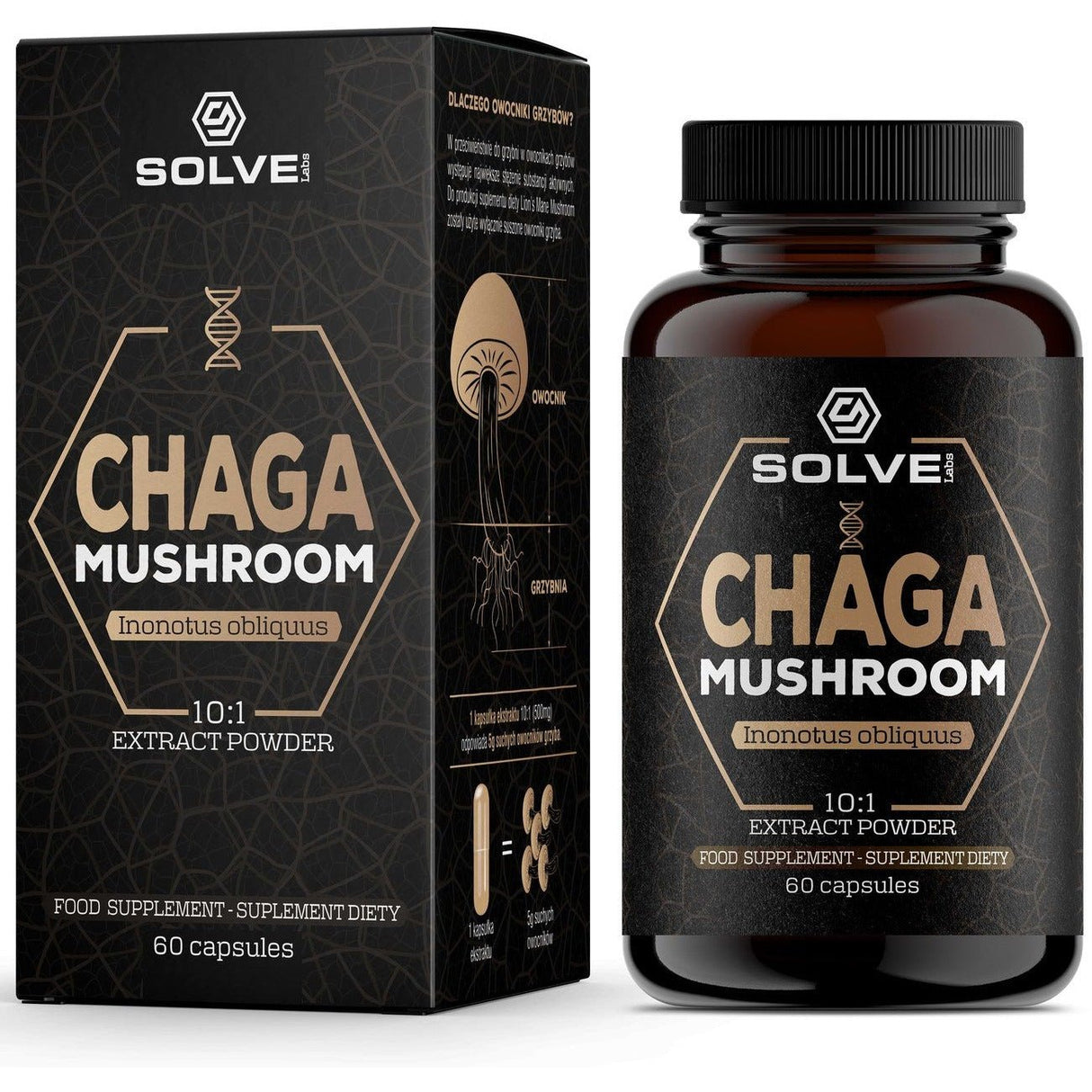 Chaga Solve Labs Chaga 60 caps - Sklep Witaminki.pl