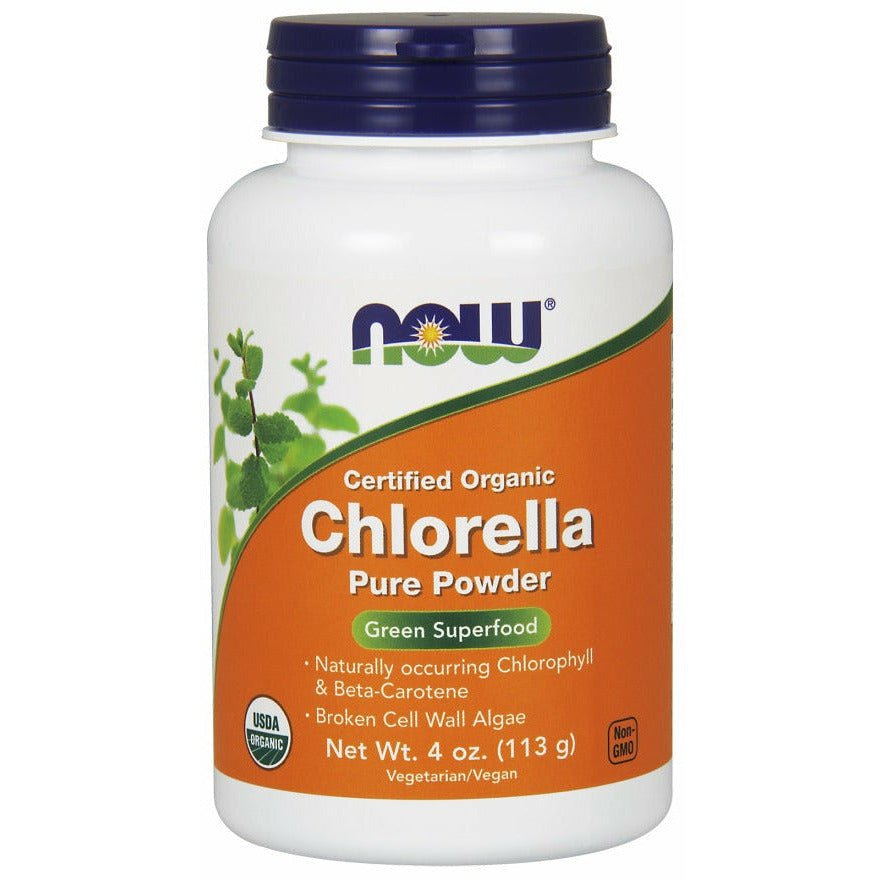 Chlorella NOW Foods Chlorella Organic Pure Powder 113 g - Sklep Witaminki.pl
