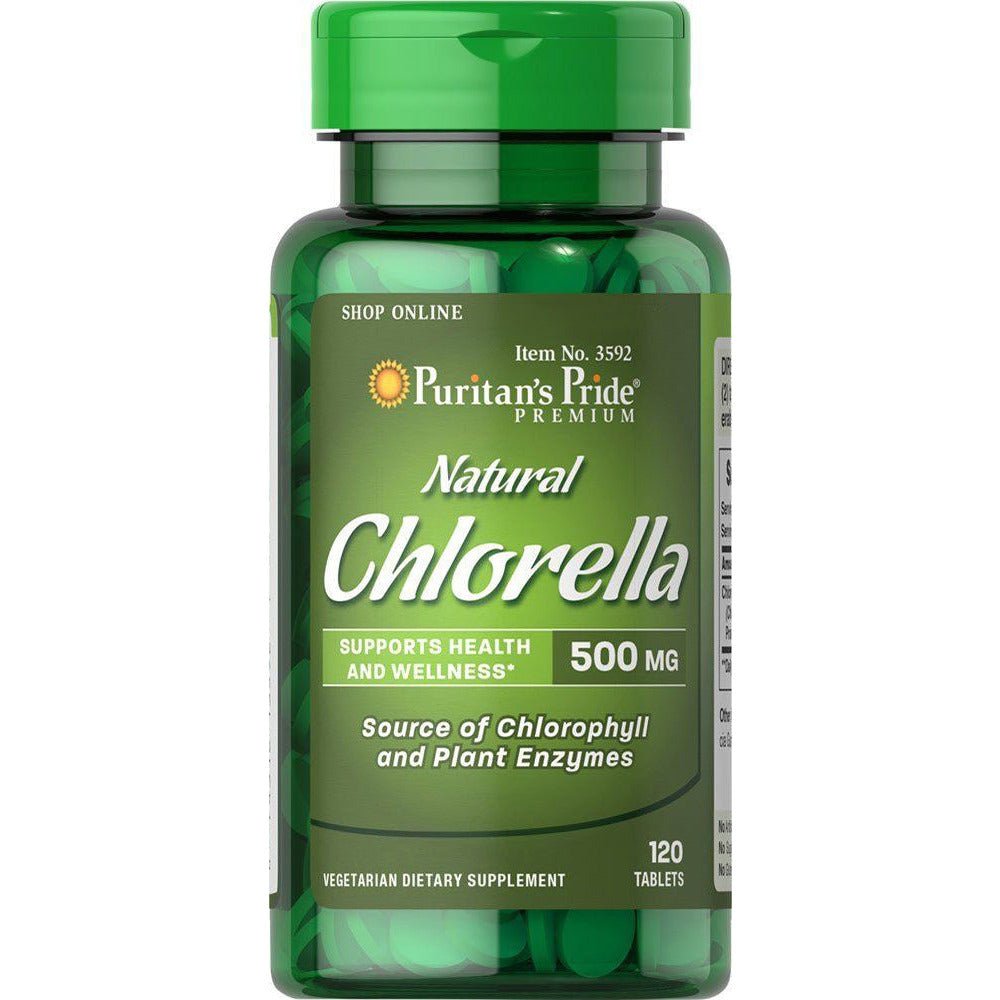 Puritan's Pride Chlorella 500 mg 120 tabs Chlorella - Sklep Witaminki.pl