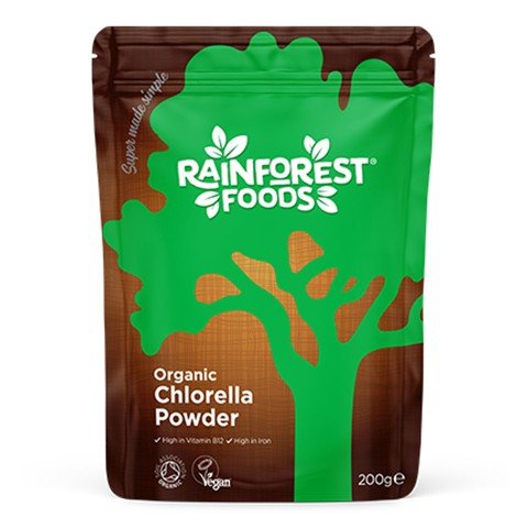 Rainforest Foods Organic Chlorella Powder 200 g Chlorella - Sklep Witaminki.pl