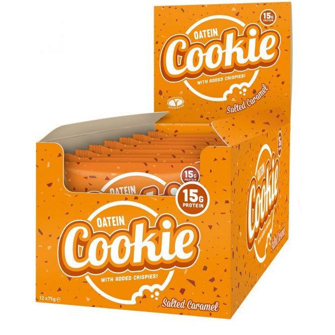 Oatein Oatein Cookie Salted Caramel 12 cookies Ciastko proteinowe - Sklep Witaminki.pl