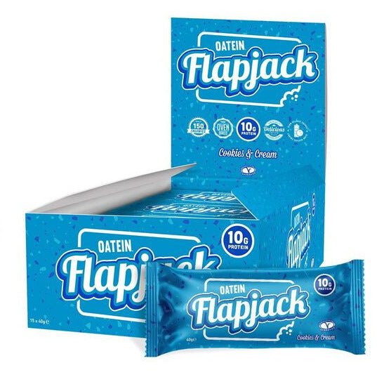 Oatein Oatein Flapjack Cookies & Cream 15 x 40 g Ciastko proteinowe - Sklep Witaminki.pl