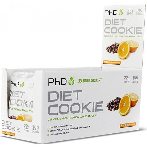 PhD Diet Cookie Chocolate Orange 12 cookies Ciastko proteinowe - Sklep Witaminki.pl