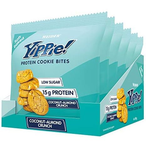 Weider Yippie! Protein Cookie Coconut Almond Crunch 6 x 50 g Ciastko proteinowe - Sklep Witaminki.pl