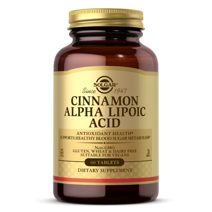 Solgar Cinnamon Alpha Lipoic Acid 60 tabs Cynamon - Sklep Witaminki.pl