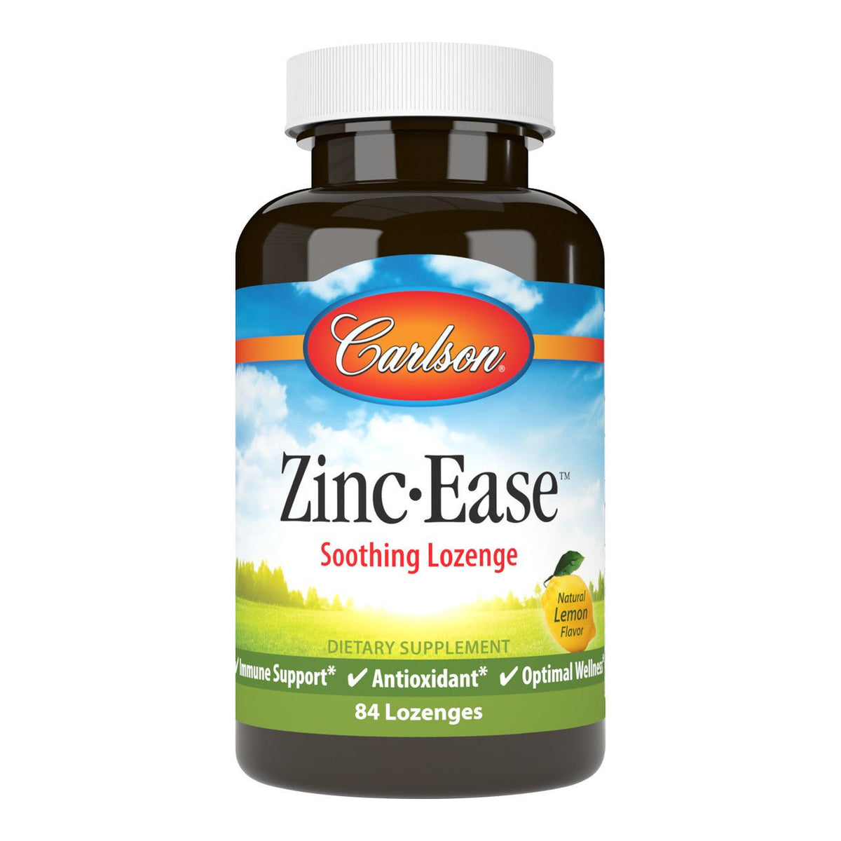 Carlson Labs Zinc Ease 84 lozenges Lemon Cynk - Sklep Witaminki.pl
