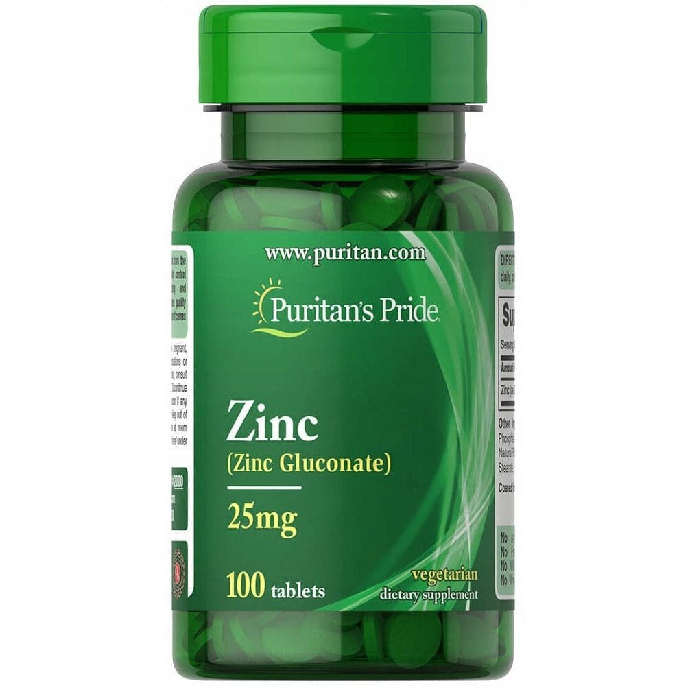 Puritan's Pride Zinc 25 mg 100 tabs Cynk - Sklep Witaminki.pl