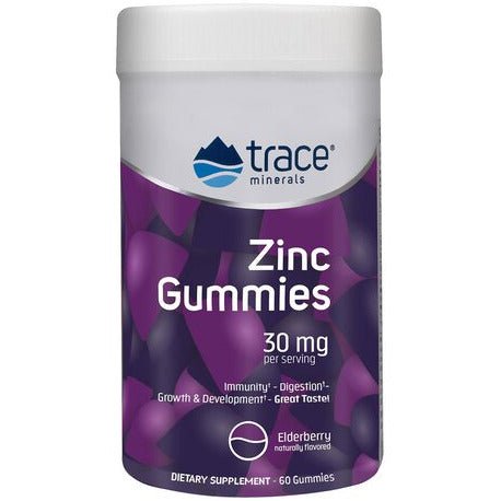 Trace Minerals Zinc Gummies 30mg 60 gummies Elderberry Cynk - Sklep Witaminki.pl