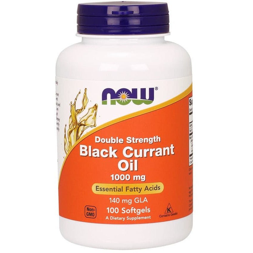 Czarna Porzeczka NOW Foods Black Currant Oil 1000 mg 100 softgels - Sklep Witaminki.pl