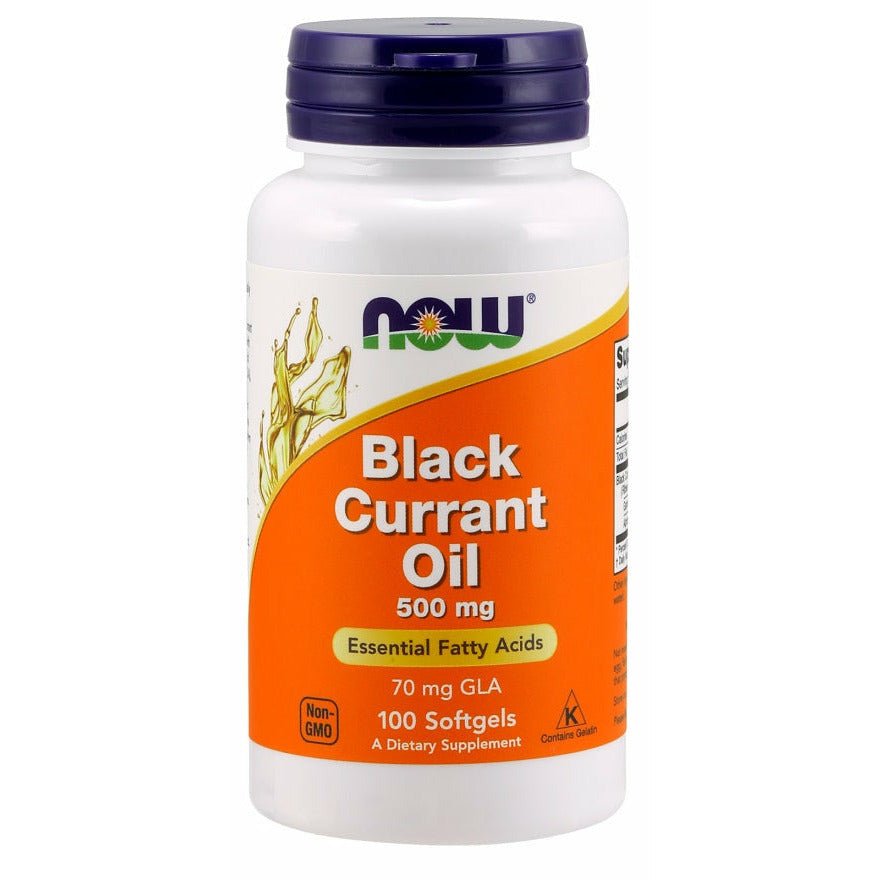 Czarna Porzeczka NOW Foods Black Currant Oil 500 mg 100 softgels - Sklep Witaminki.pl