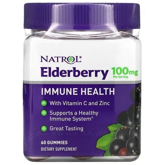 Natrol Elderberry Gummies 100mg 60 gummies Czarny Bez - Sklep Witaminki.pl
