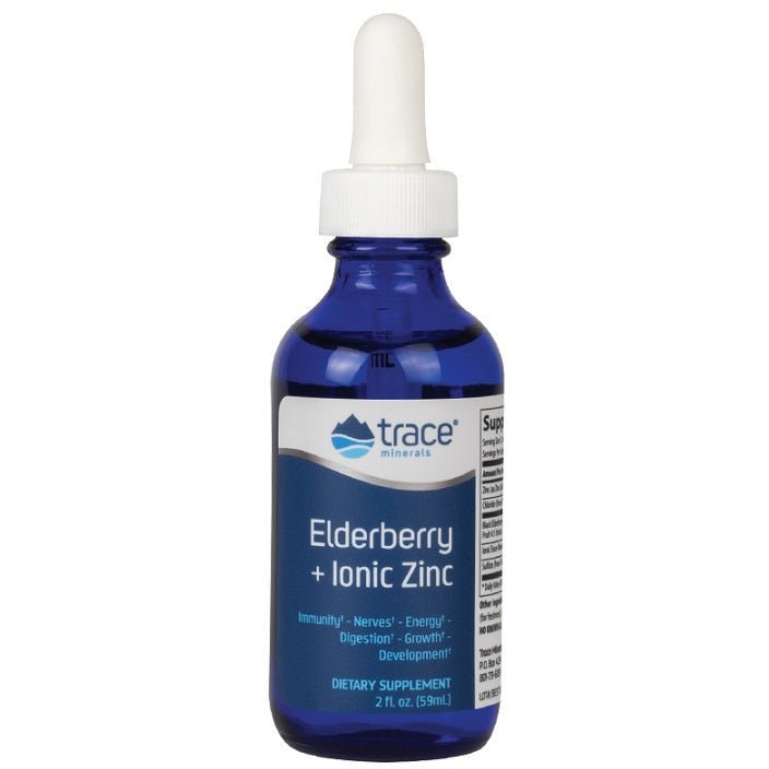 Trace Minerals Elderberry + Ionic Zinc 59 ml Czarny Bez - Sklep Witaminki.pl