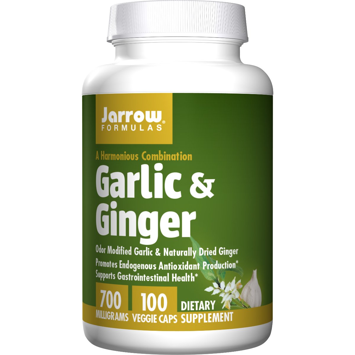 Jarrow Formulas Garlic & Ginger 100 vcaps Czosnek - Sklep Witaminki.pl