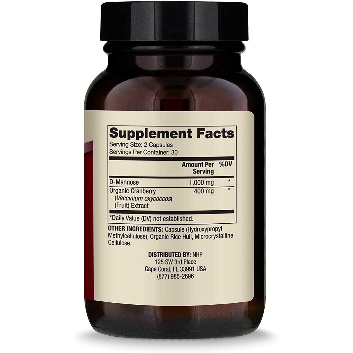 D-Mannoza Dr. Mercola D-Mannose and Cranberry Extract 60 caps - Sklep Witaminki.pl