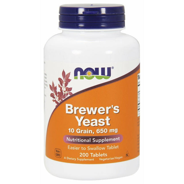 Drożdże Piwowarskie NOW Foods Brewer's Yeast Tablets 200 tablets - Sklep Witaminki.pl