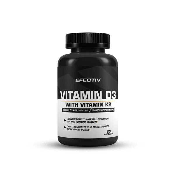 Efectiv Nutrition Vitamin D3 with Vitamin K2 60 caps Witamina D3 + K2 - Sklep Witaminki.pl