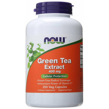 Ekstrakt z Zielonej Herbaty NOW Foods Green Tea Extract 400 mg 250 vcaps - Sklep Witaminki.pl