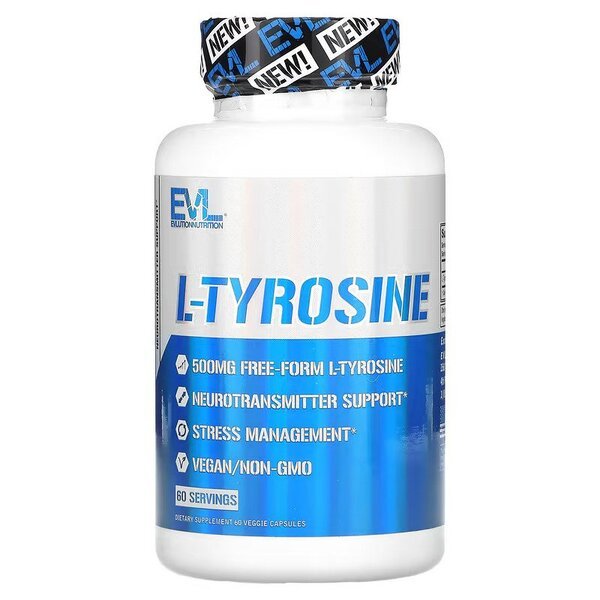 EVL Evlution Nutrition L - Tyrosine 60 vcaps Tyrozyna - Sklep Witaminki.pl