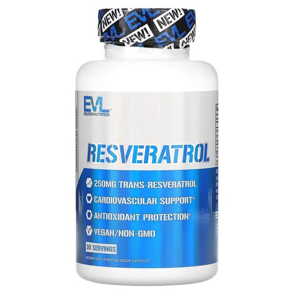 EVL Evlution Nutrition Resveratrol 60 vcaps Resweratrol - Sklep Witaminki.pl