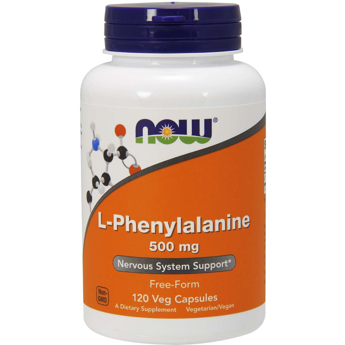 Fenyloalanina NOW Foods L-Phenylalanine 500 mg 120 vcaps - Sklep Witaminki.pl