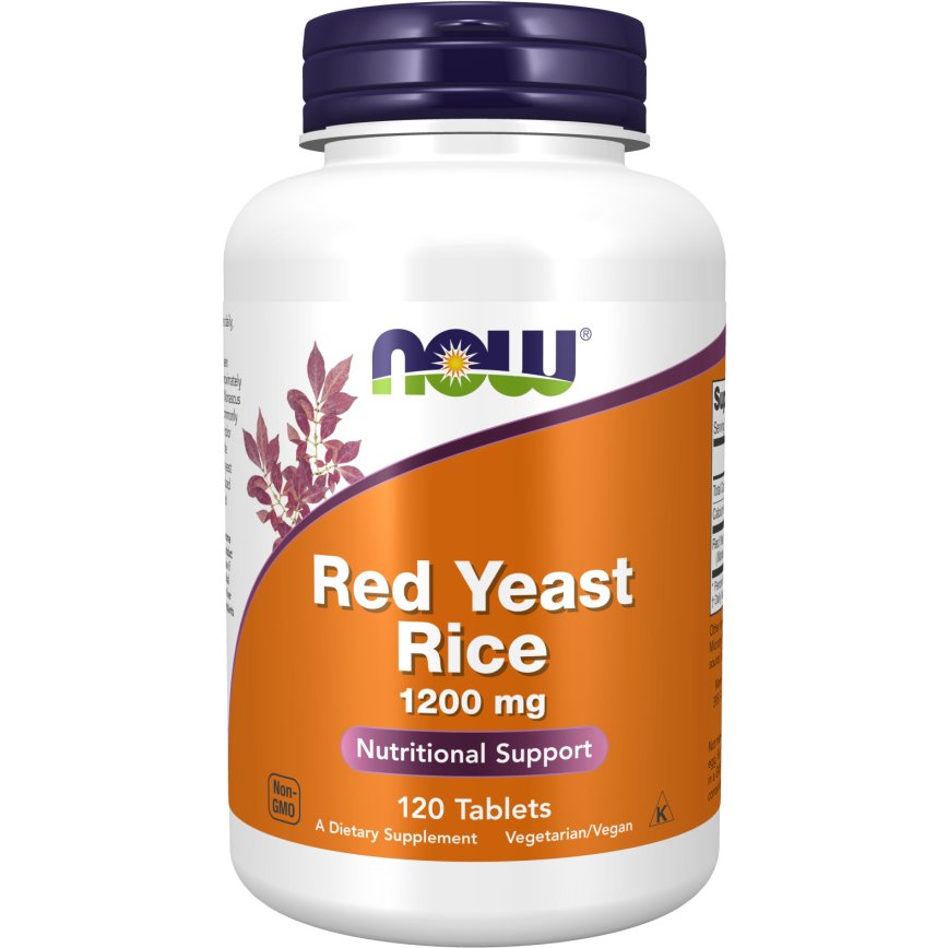 NOW Foods Red Yeast Rice 1200 mg Tablets Fermentowany Czerwony Ryż - Sklep Witaminki.pl
