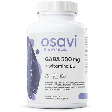 GABA Osavi GABA 500mg + Witamina B6 120 vcaps - Sklep Witaminki.pl