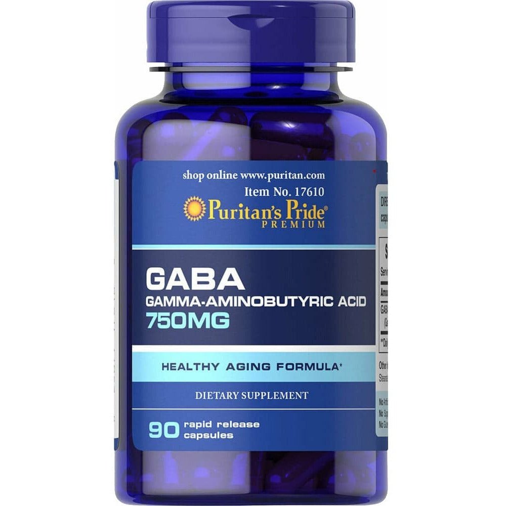 Puritan's Pride GABA 750 mg 90 caps GABA - Sklep Witaminki.pl