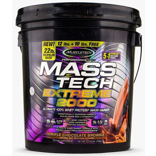 MuscleTech Mass - Tech Extreme 2000 Triple Chocolate Brownie 10kg Gainer - Sklep Witaminki.pl