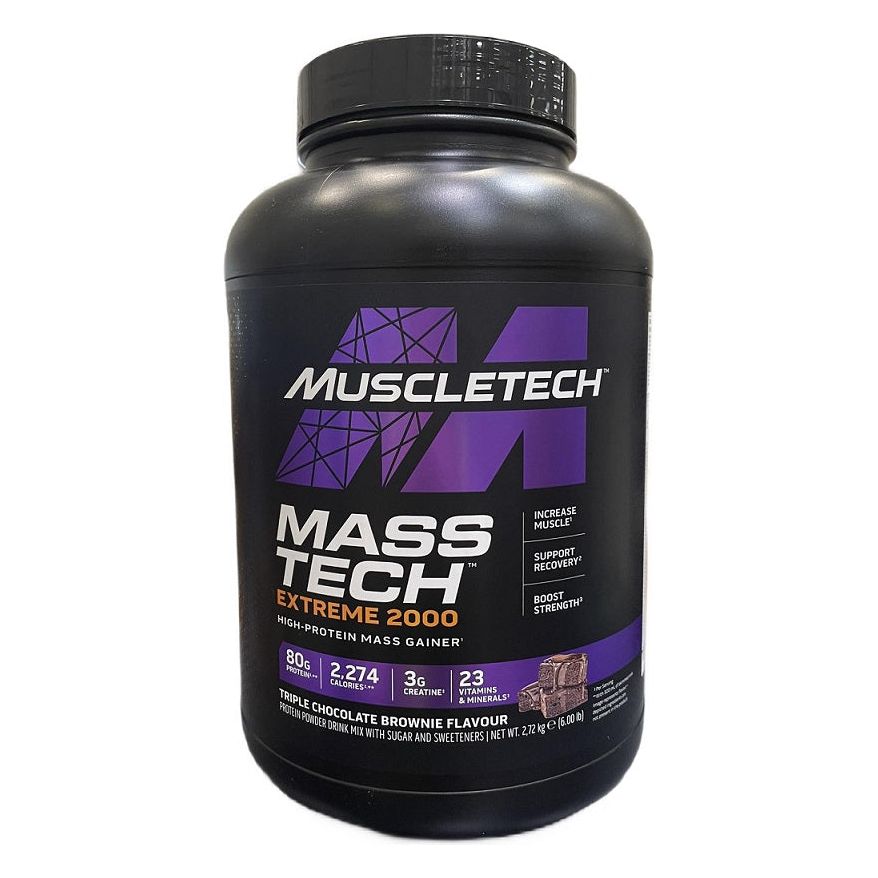 Gainer MuscleTech Mass-Tech Extreme 2000 Triple Chocolate Brownie 2720 g - Sklep Witaminki.pl