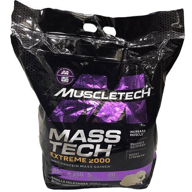 MuscleTech Mass - Tech Extreme 2000 Vanilla Milkshake 9000 g Gainer - Sklep Witaminki.pl