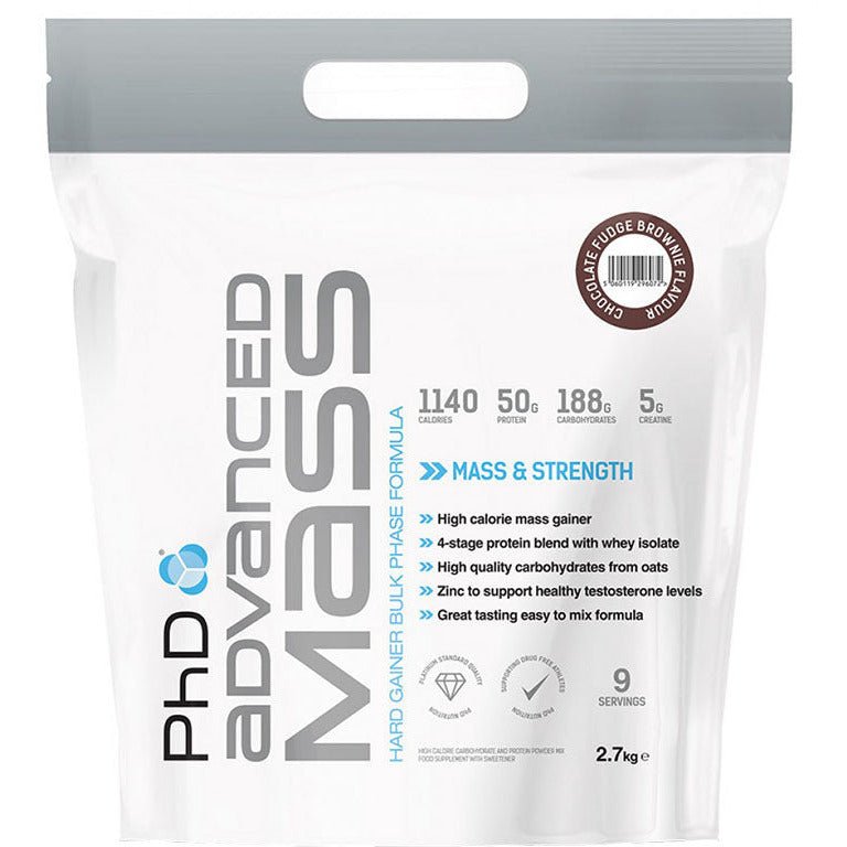 PhD Advanced Mass Chocolate Fudge Brownie 2700 g Gainer - Sklep Witaminki.pl