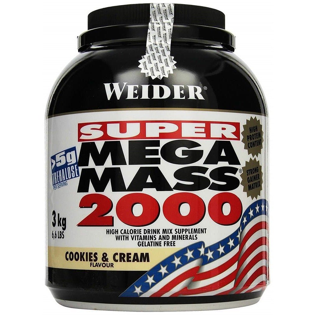 Weider Mega Mass 2000 Smooth Chocolate 3000 g Gainer - Sklep Witaminki.pl