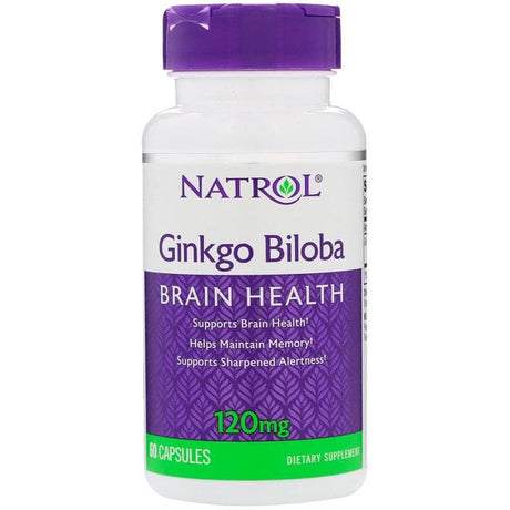 Ginkgo Biloba Natrol Ginkgo Biloba 120 mg 60 caps - Sklep Witaminki.pl