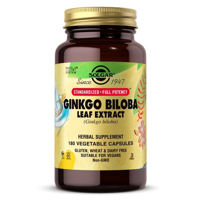 Solgar Ginkgo Biloba Leaf Extract 180 caps Ginkgo Biloba - Sklep Witaminki.pl