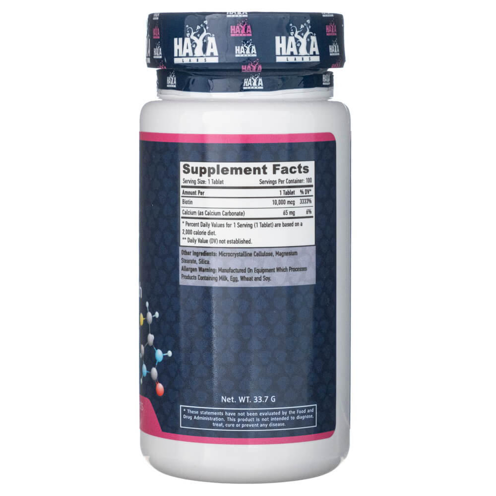 Haya Labs Biotyna 10000 mcg 100 tabs - Sklep Witaminki.pl